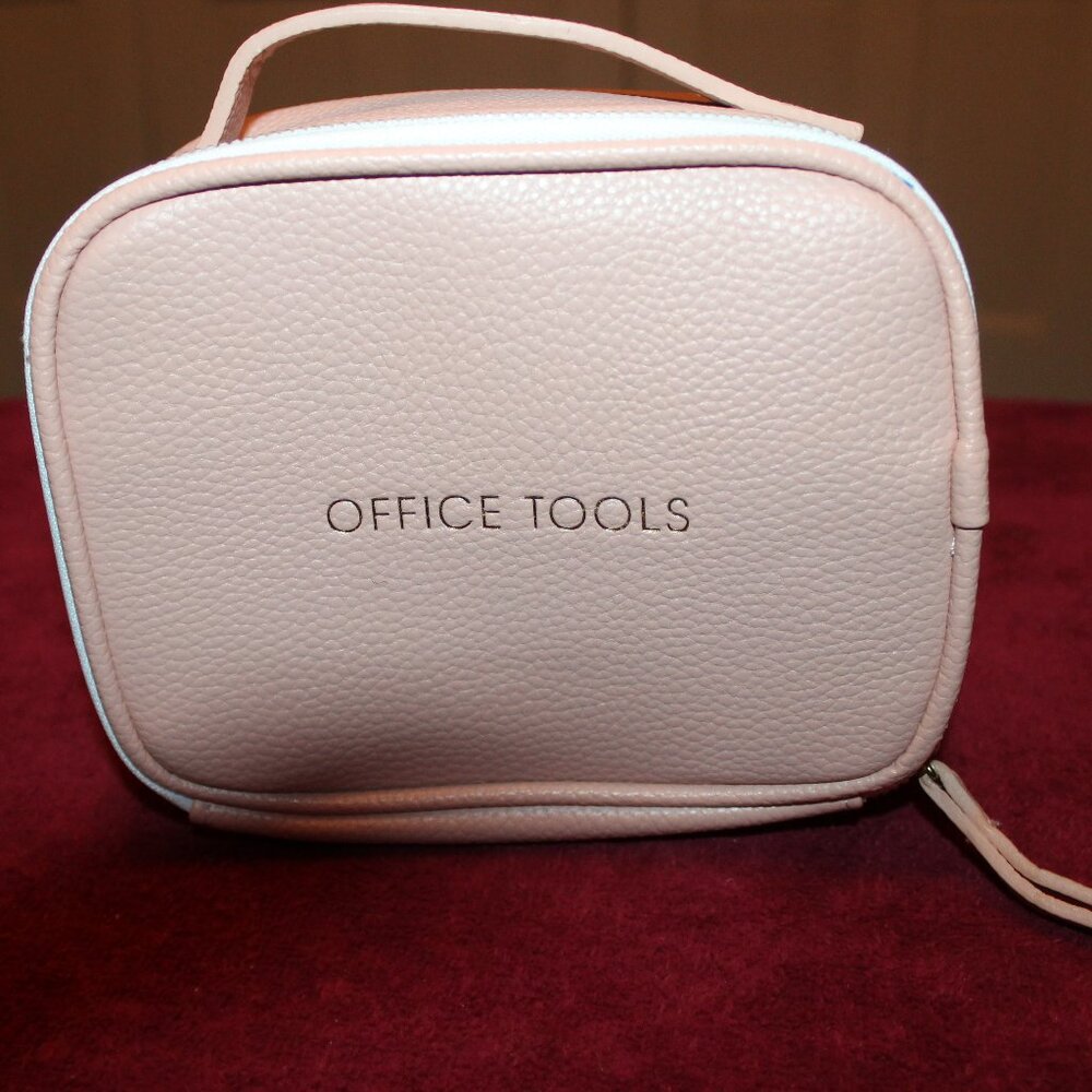 Office Tools Bag - Pink/White/Gold
